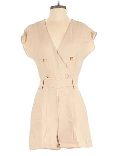 Pre-owned Zara Romper In Tan