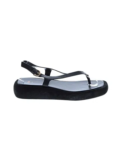 Pre-owned Zara Sandals In Black