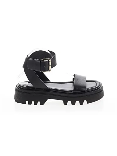 Pre-owned Zara Sandals In Black