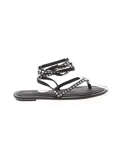 Pre-owned Zara Sandals In Black
