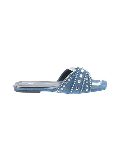 Pre-owned Zara Sandals In Blue