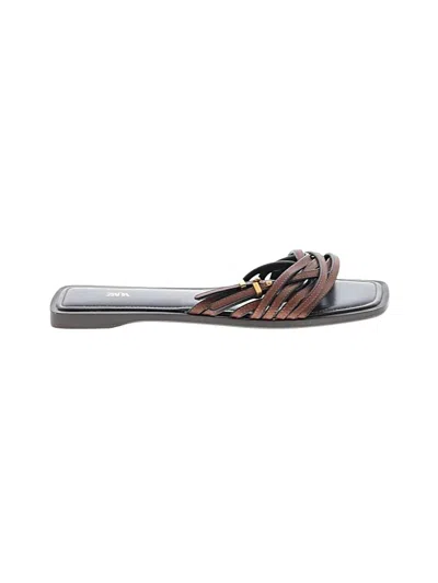 Pre-owned Zara Sandals In Brown