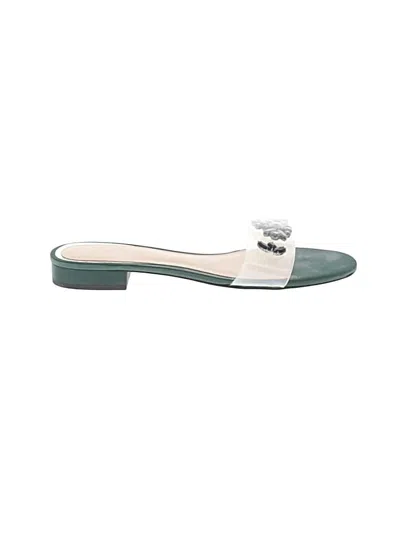 Pre-owned Zara Sandals In Green