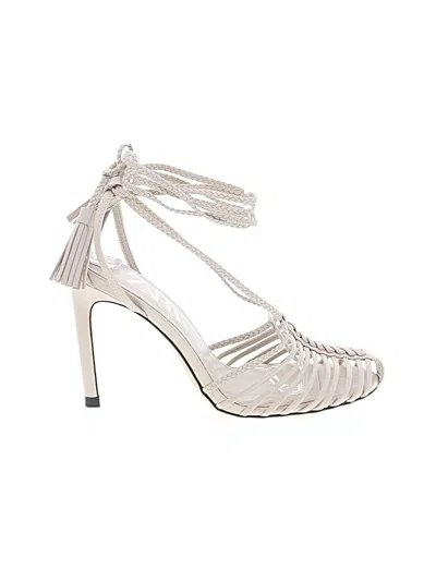 Pre-owned Zara Sandals In Ivory