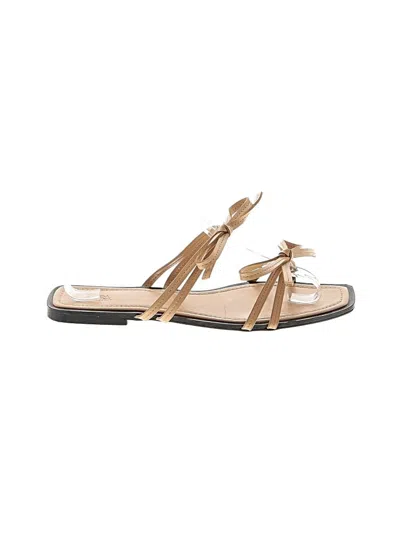 Pre-owned Zara Sandals In Tan