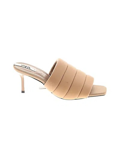 Pre-owned Zara Sandals In Tan