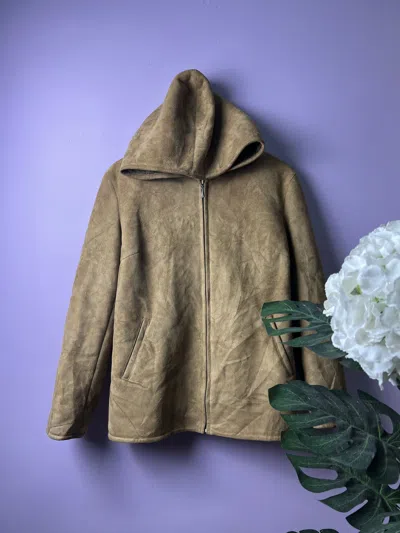Pre-owned Zara Sherpa Suede Jackets In Brown