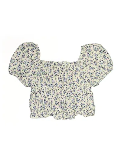 Pre-owned Zara Kids' Short Sleeve Blouse In Blue