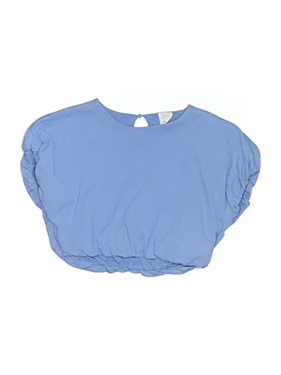 Pre-owned Zara Kids' Short Sleeve Blouse In Blue
