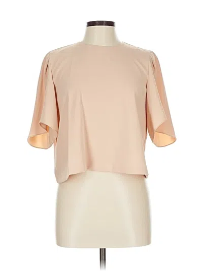 Pre-owned Zara Short Sleeve Blouse In Brown