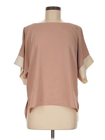 Pre-owned Zara Short Sleeve Blouse In Brown
