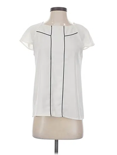Pre-owned Zara Short Sleeve Blouse In Ivory