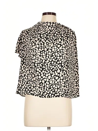 Pre-owned Zara Short Sleeve Blouse In Ivory