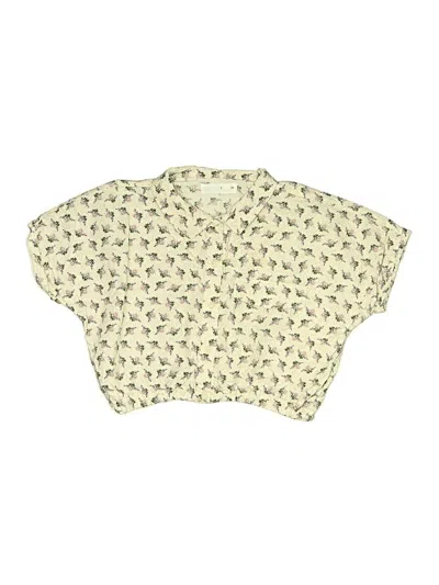 Pre-owned Zara Kids' Short Sleeve Blouse In Ivory