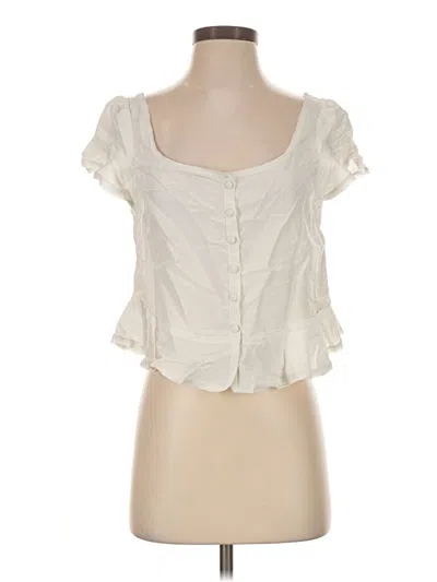 Zara Short Sleeve Blouse In Ivory