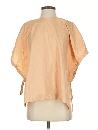 Pre-owned Zara Short Sleeve Blouse In Orange