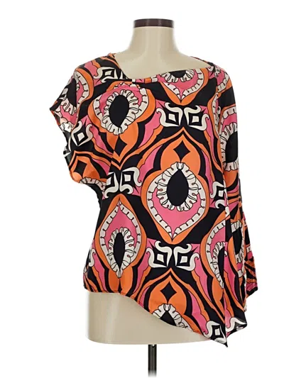 Pre-owned Zara Short Sleeve Blouse In Orange