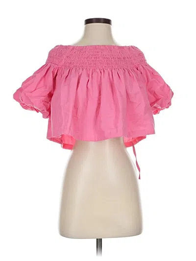Zara Short Sleeve Blouse In Pink