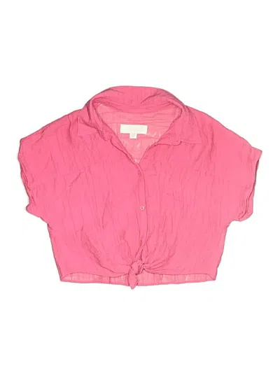 Pre-owned Zara Kids' Short Sleeve Blouse In Pink