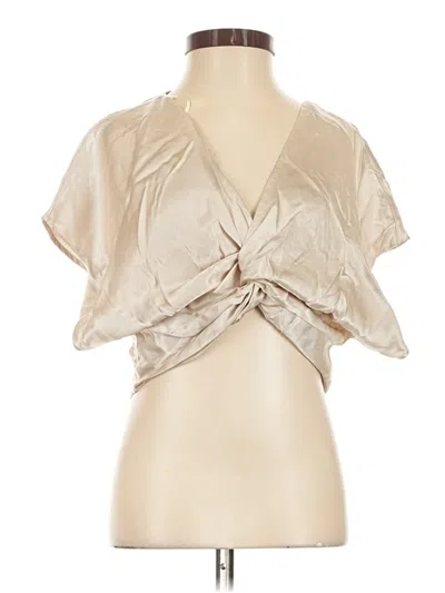 Zara Short Sleeve Blouse In Neutral