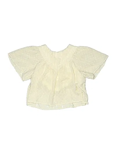 Pre-owned Zara Kids' Short Sleeve Blouse In White