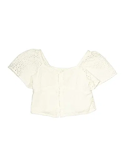Pre-owned Zara Kids' Short Sleeve Blouse In White