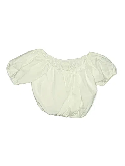 Pre-owned Zara Kids' Short Sleeve Blouse In White