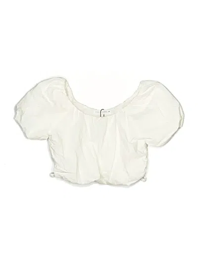Pre-owned Zara Kids' Short Sleeve Blouse In White