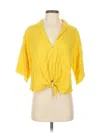 Zara Short Sleeve Blouse In Yellow