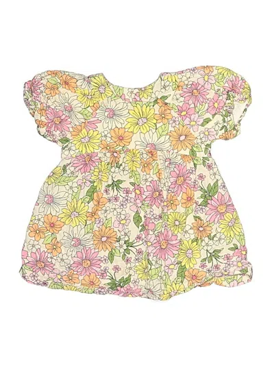 Pre-owned Zara Babies' Short Sleeve Blouse In Yellow