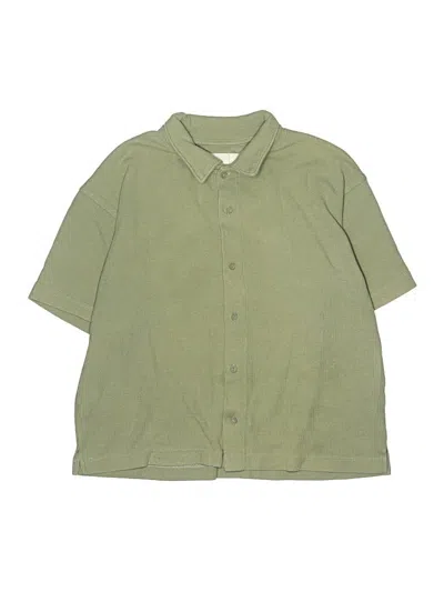 Pre-owned Zara Kids' Short Sleeve Button Down Shirt In Green