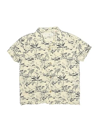 Pre-owned Zara Kids' Short Sleeve Button Down Shirt In Ivory