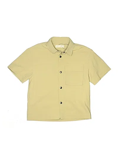 Pre-owned Zara Kids' Short Sleeve Button Down Shirt In Tan