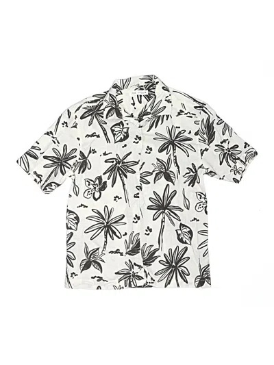 Pre-owned Zara Kids' Short Sleeve Button Down Shirt In White