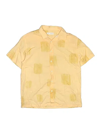 Pre-owned Zara Kids' Short Sleeve Button Down Shirt In Yellow