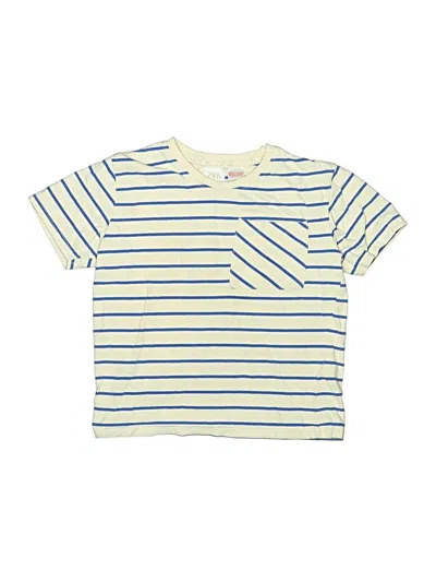 Pre-owned Zara Kids' Short Sleeve Henley Shirt In Ivory