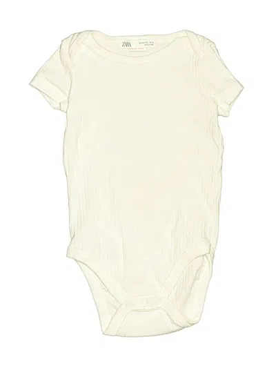 Pre-owned Zara Babies' Short Sleeve Onesie In Ivory