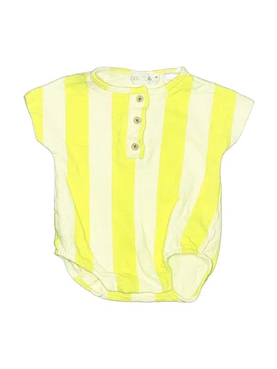 Pre-owned Zara Babies' Short Sleeve Onesie In Yellow