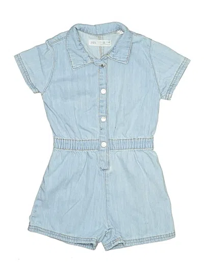Pre-owned Zara Kids' Short Sleeve Outfit In Blue
