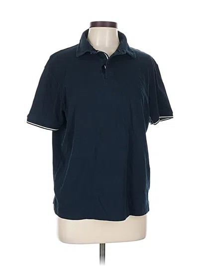Pre-owned Zara Short Sleeve Polo Shirt In Blue