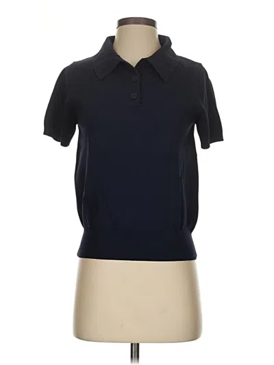 Pre-owned Zara Short Sleeve Polo Shirt In Blue