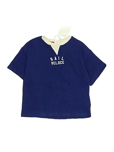 Pre-owned Zara Kids' Short Sleeve Polo Shirt In Blue