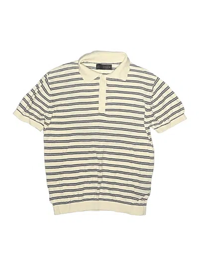 Pre-owned Zara Kids' Short Sleeve Polo Shirt In Ivory