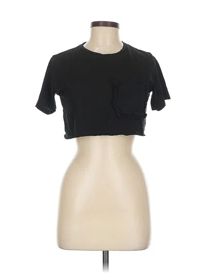 Pre-owned Zara Short Sleeve T-shirt In Black