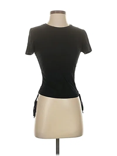 Pre-owned Zara Short Sleeve T-shirt In Black