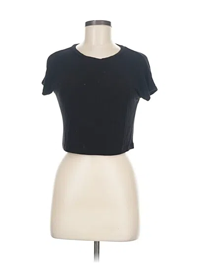 Pre-owned Zara Short Sleeve T-shirt In Black