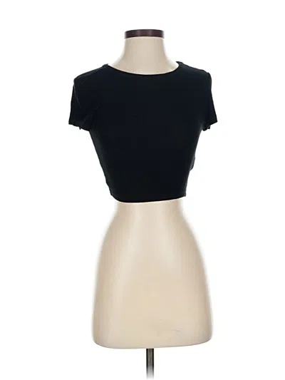 Pre-owned Zara Short Sleeve T-shirt In Black