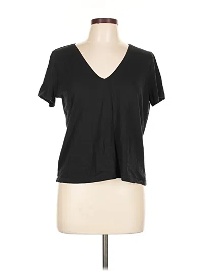 Pre-owned Zara Short Sleeve T-shirt In Black