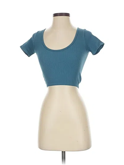 Pre-owned Zara Short Sleeve T-shirt In Blue