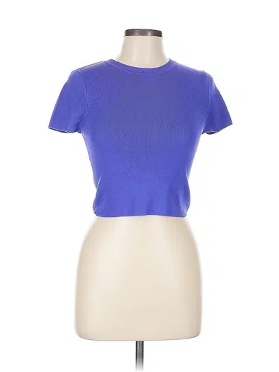 Pre-owned Zara Short Sleeve T-shirt In Blue